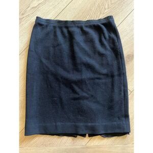 Marc Cain Black‎ Wool Blend Pencil Skirt Classic Career Office Elegant